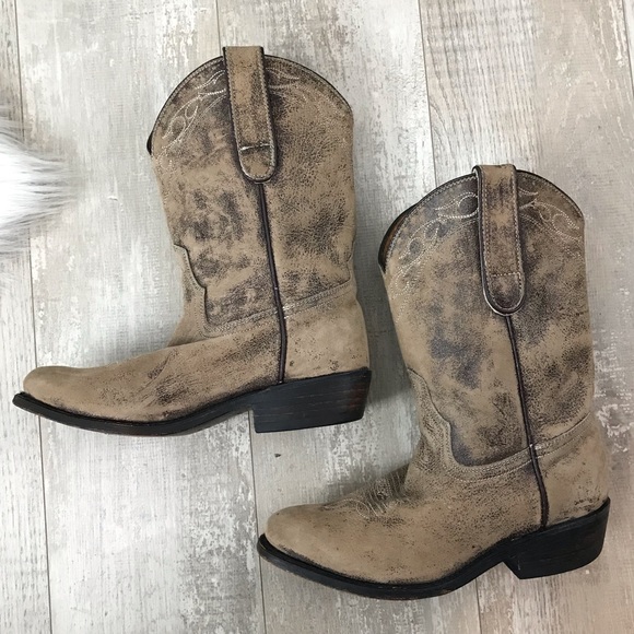 MIZ MOOZ Kactus Western Cowboy Boots Size 6 Rustic Distressed - Picture 3 of 12